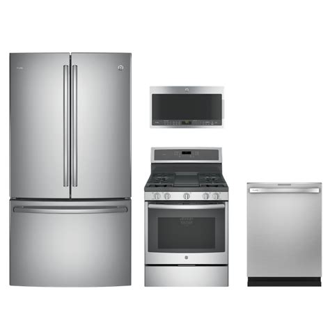 Ge Profile™ 4 Piece Kitchen Package Stainless Steel Geprpdt715synfs