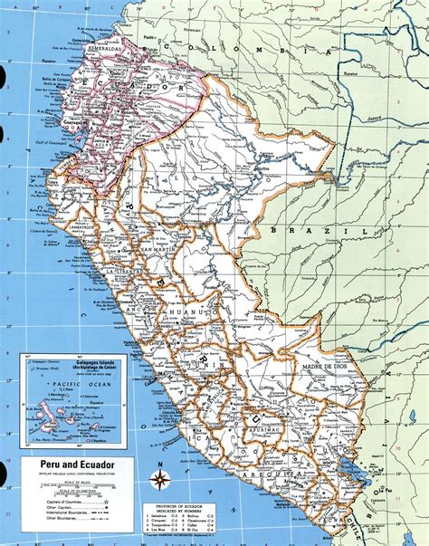 Large Detailed Political And Administrative Map Of Peru With All Cities