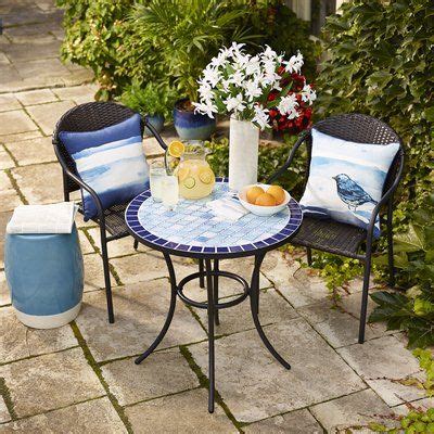 Garden treasures pelham bay square outdoor end table in w x in. Garden Treasures Pelham Bay 3-Piece Bistro Set | Bistro ...