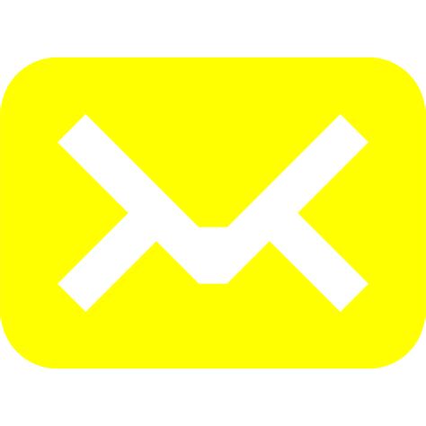 Yellow Mail 2 Icon Free Yellow Mail Icons