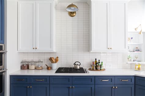 Before And After A Navy And White Kitchen And Breakfast Nook For A