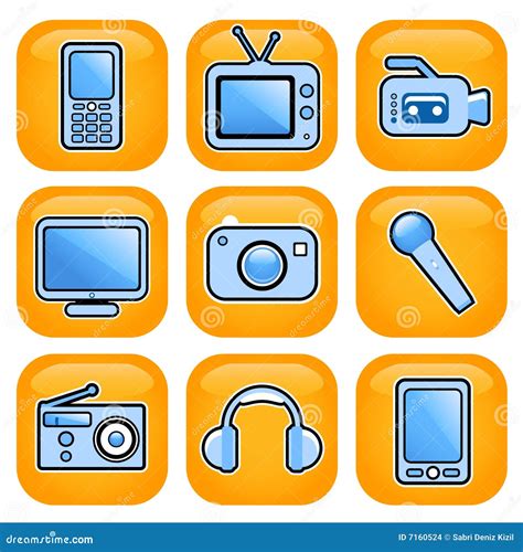 Electronic Icon Set Stock Vector Illustration Of Palm 7160524