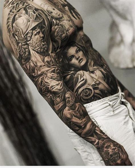 Black And Grey Realism Bodysuit By The Great Juncha Full Sleeve