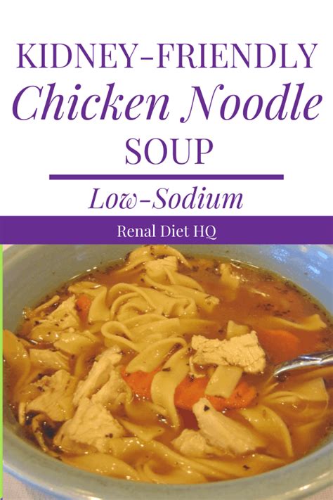 Giving winner winner, chicken dinner a whole new meaning. Renal Diet Recipes - Easy Chicken Noodle Soup - Low Sodium ...