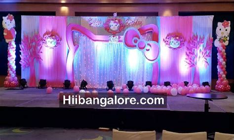 3d Hello Kitty Theme Birthday Party Decoration Bangalore Catering