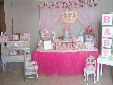 Mesa De Ambientación Baby Shower Niña Tema Conejitas Princesa