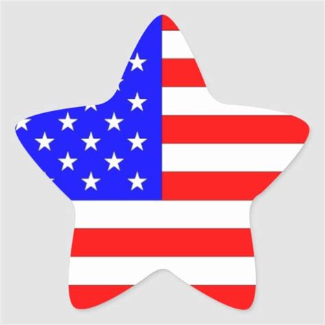 American Flag Star Sticker Zazzle