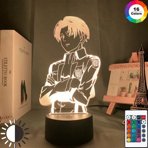 Acrylic Table Lamp Anime Attack On Titan For Home Room Decor Light Cool