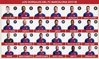 Los dorsales del FC Barcelona 2017 / 2018