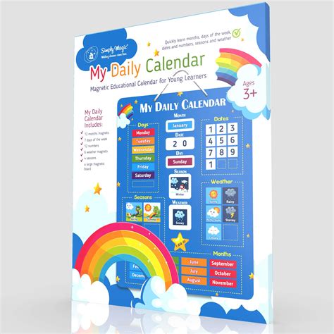 Simply Magic Kids Calendar 2022 My First Daily Magnetic Calendar For