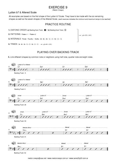 Bass Scales And Arpeggios Serie 20and20 Editorial Digital De Musica