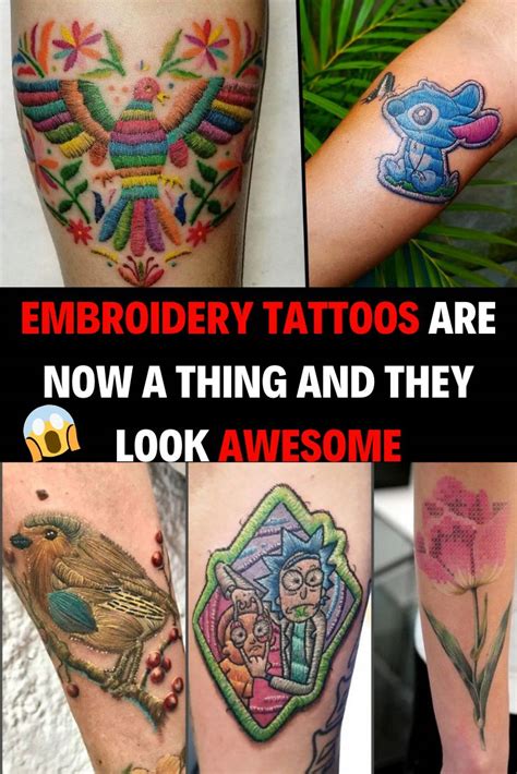 It Seems That Everyone Nowadays Has A Tattoo Embroidery Tattoo