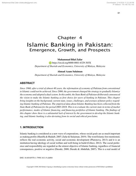 Pdf Islamic Banking In Pakistan Emergence Growth And Prospects