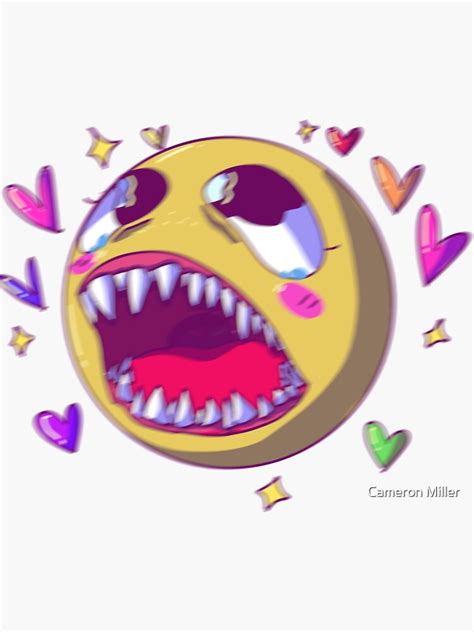 Wholesome Cursed Emoji Sticker For Sale By Crystalcam Redbubble