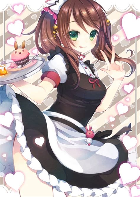 Brown Hair Anime Girl Maid Outfit Anime Wallpaper Hd