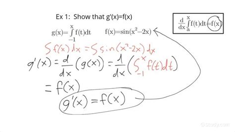 Equating The First Derivative Of The Integral Of A Continuous Function