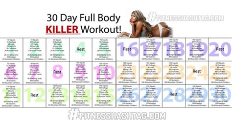 30 Day Full Body Killer Workout Uk