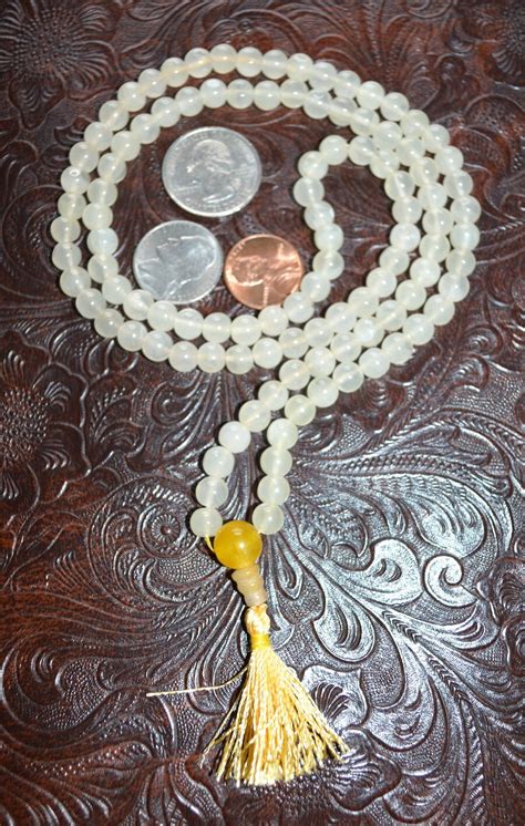 mala prayer beads yoga jewelry mantra beads japa mala 108 yellow aventurine handmade mala