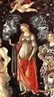 Sandro Botticelli, Primavera - Frühling, Detail mit Venus, Amor und ...