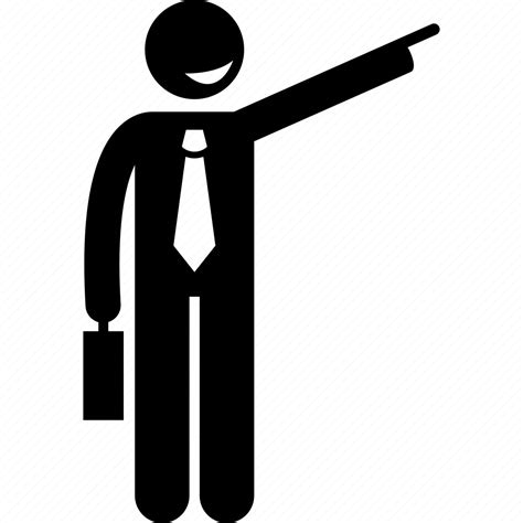 Businessman Finger Pointing Icon Download On Iconfinder