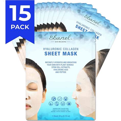 Collagen Facial Face Mask Sheet Deep Moisturizing With Hyaluronic Acid