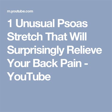 Pin On Psoas Stretch