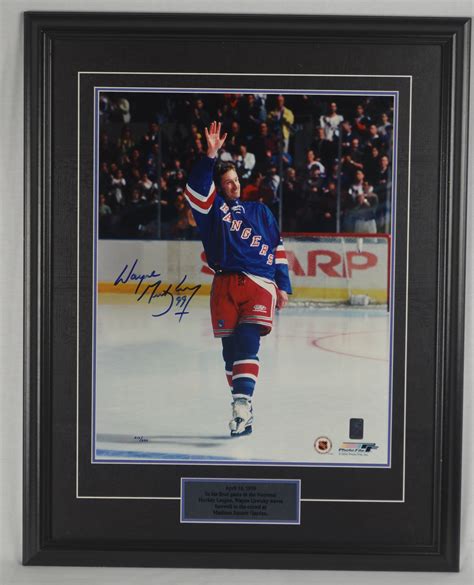 Lot Detail Wayne Gretzky Autographed And Framed Last Game Photo