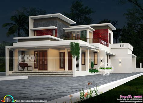 5 Bhk Modern Flat Roof House In An Area Of 2070 Sq Ft Kerala Home Vrogue