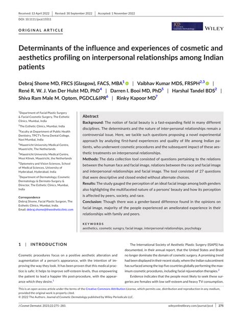 PDF Determinants Of The Influence And Experiences Of Cosmetic And