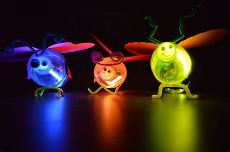 Lightning Bug Craft From Water Bottles And Glow Sticks From