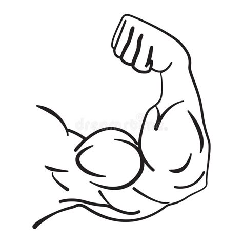 Brazos Del Músculo Icono Fuerte Del Vector Del Bíceps Ilustración Del