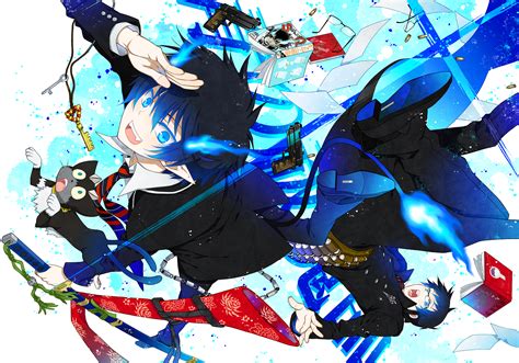 Anime El Exorcista Azul Rin Okumura Yukio Okumura Fondo De Pantalla Rin