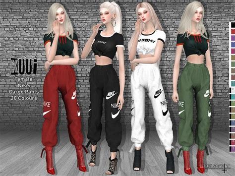 Kuui Nike Cargo Pants Sims 4 Clothing Sims 4 Dresses Sims 4