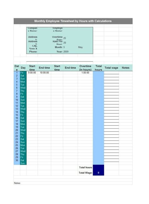 Track Work Hours Spreadsheet Inside 40 Free Timesheet Time Card