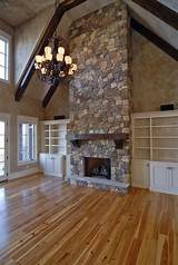 The experts show how to install the border and seal it. Beautiful floor to ceiling stone fireplace with farmhouse ...