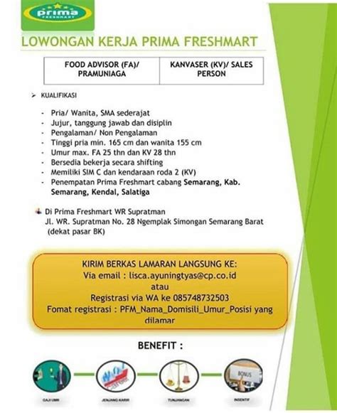 Maybe you would like to learn more about one of these? Lowongan Kerja Prima Freshmart di Semarang - loker Medan desember 2019
