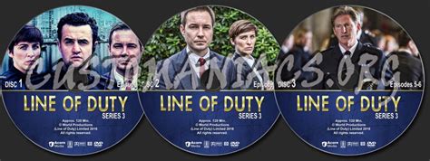 Line Of Duty Series 3 Dvd Label Dvd Covers And Labels By Customaniacs
