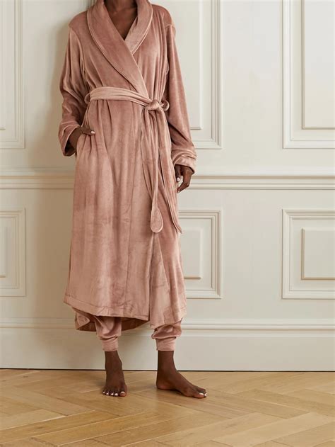 Brown Velour robe - Honey | SKIMS | NET-A-PORTER