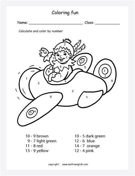 The mixer will be useful if you want to match colors for soap making, cooking. calculate and color printable grade 1 math worksheet