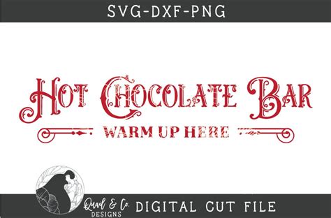 Hot Chocolate Svg Hot Cocoa Bar Svg Winter Cut File Etsy Uk
