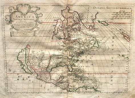 Rare Old Map 1700 America Settentrionale California As An Island