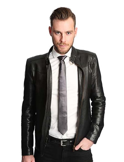 Black Leather Suit Classic Shop