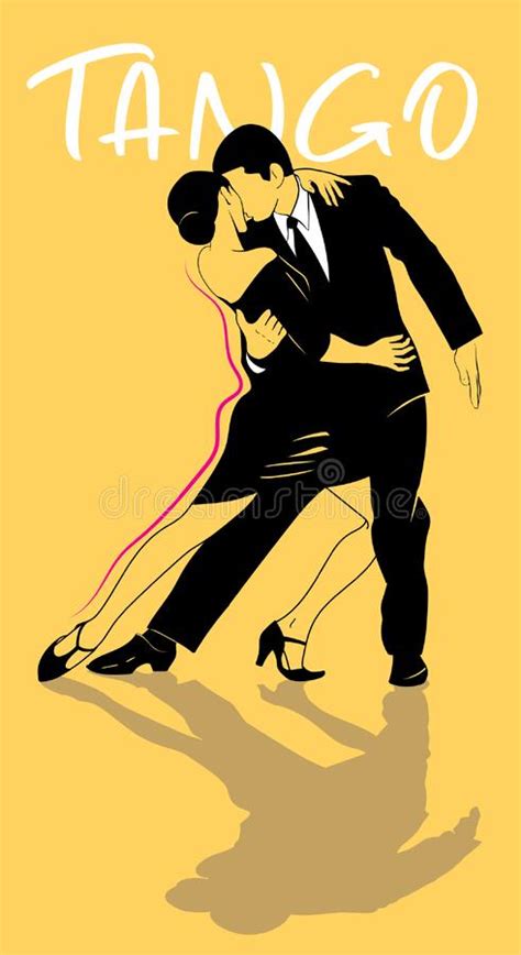 Latin American Couple Dancing Argentine Tango Stock Vector Illustration Of Dancers Clipart