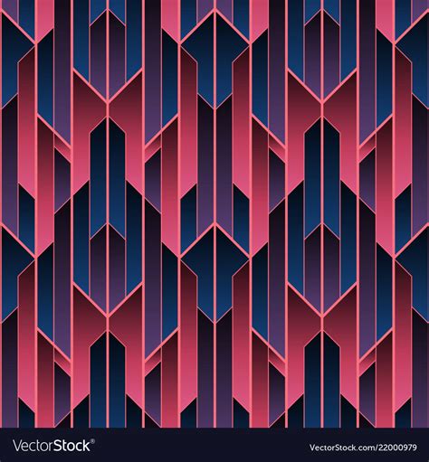 Abstract Art Deco Color Seamless Pattern Vector Image
