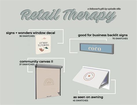 Sims 4 Retail Decor Cc Custom Content Retail Signs Backlit Signs