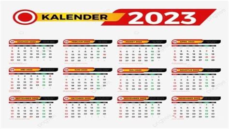 Link Download Kalender 2023 Png  Pdf Gratis Lengkap Hari Libur