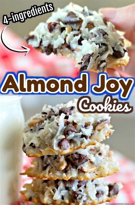 Easy 4 Ingredient Almond Joy Cookies Kitchen Fun With My 3 Sons