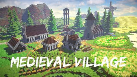 Minecraft Timelapse Medieval Village Youtube