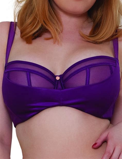 Scantilly Peek A Boo Balcony Bra By Curvy Kate St2301 Sexy Womens Satin