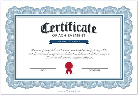 Certificate Of Achievement Template Powerpoint